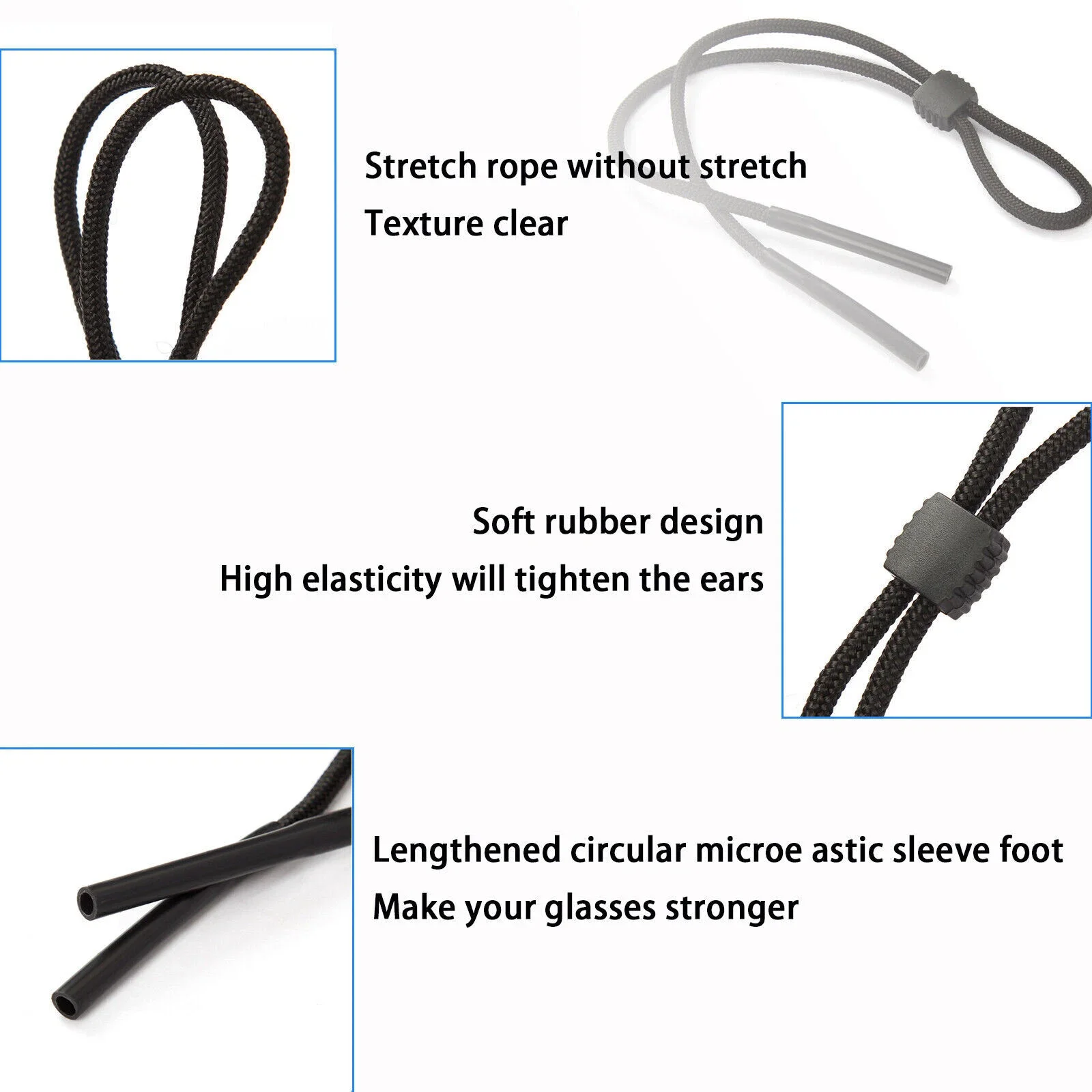 Wholesale Eyeglass Neck Strap Sports Sunglass Read Glasses Cord Lanyard Holder 3